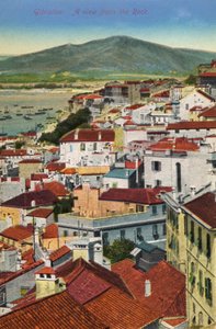 ジブラルタル-ロックから眺めた市街と湾 19世紀末～20世紀初頭（絵葉書） 作： Unbekannter Künstler