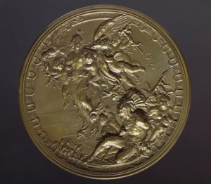 アメリカ大陸発見400周年記念ギルト・ブロンズメダル（1492年～1892年） 作： Benjamin Baud