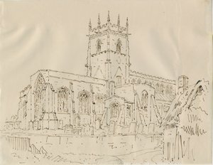 グノソール教会：ペンとインクの描画、ND [1830年代] 作： Unbekannt