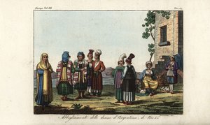 ギリシャ、イタリアの女性衣装 作： Unbekannt
