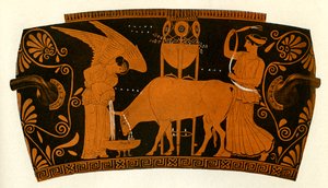 ギリシャの赤い人物像の壺 作： Unbekannter Künstler