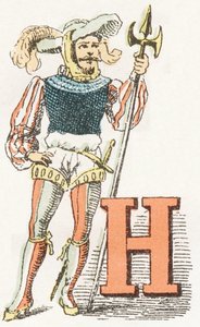 H-ハレバルディエ-幼稚なアルファベット、エディションゴーディン1920（彫刻） 作： Unbekannt