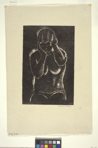 半裸（木版画） 作： Unbekannter Künstler