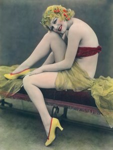 女性のハンドティンティング写真、アメリカ 作： William M. Timlin