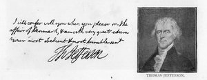 7月11日、パリで書かれたThomas JeffersonからJohn Paul Jonesへの手紙の筆跡とサイン