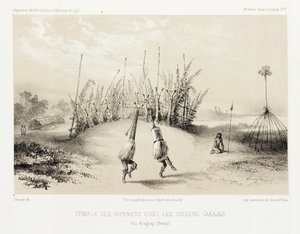 カラジャス・インディアンの頭飾り寺院、ブラジル、1843-1847年頃 作： Unbekannt