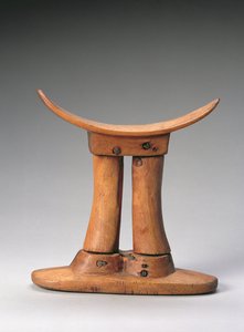 ヘッドレスト、エジプト、新王国、紀元前1550年から1069年頃（木） 作： Unbekannt