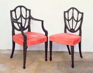 ヘップルホワイトのダイニングチェア、ジョージ3世