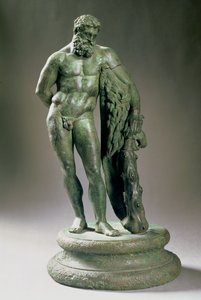 休息するヘラクレス（ヘラクレス）、リュシッポス（前390年頃～前310年頃）の原型の縮小コピー、前320年頃（ブロンズ