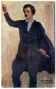 歴史。 ハンガリー。 詩人で革命家のサンダー・ペトフィ。 はがき、ハンガリー、1920年頃（はがき） 作： Unbekannter Künstler
