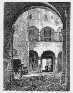 古代ローマの歴史。1872年のローマのエングレービング 作： Unbekannt