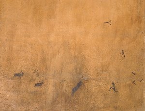 ヴァルトルタ洞窟の狩猟シーン、新石器時代（壁画） 作： Unbekannter Künstler