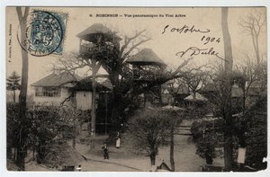 イル・ド・フランス、Hauts de Seine (92), Le Plessis Robinson (Le Plessis-Robinson): "True Arbre "の全景、栗の木の上部に設置されたグイングレ-ト - 1904年のポストカード