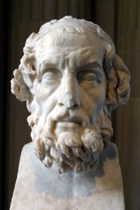ホメレの想像上の肖像画、紀元2世紀のローマ時代の作品。パリ、ルーヴル美術館 作： Unknown