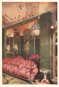1928年、パリ、ラ・ペ通り、リチャード・ハドヌーの店のインテリア（版画） 作： Unbekannter Künstler