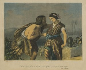 ヤコブはラケルへの愛を宣言する - 聖書 作： Unbekannter Künstler