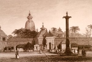 インド、オリッサ州、ジャガナート寺院（エングレーヴィング） 作： Unbekannter Künstler