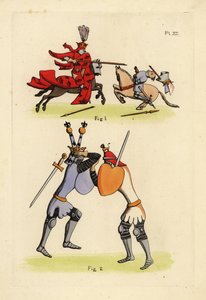 戦闘中の騎士たち