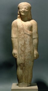 クーロス・ディオニュセルモス、ギリシャ、アルカイック期、紀元前600年頃（石材