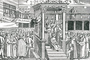 Latimer saarnaa ennen Edward VI:ta 作： Unbekannter Künstler