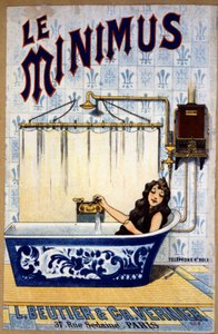 ル・ミニマス・バスルーム、1900年頃（イラスト） 作： Unbekannter Künstler