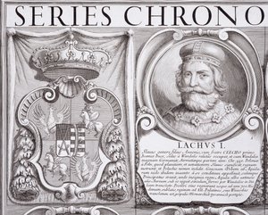 ポーランドの創始者レヒ、「Series Chronologica Ducum et Regum Polonorum」よりNo.1（エングレーヴィング 作： Unbekannt