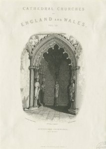 リッチフィールド大聖堂-西の出入り口：鋼の彫刻 作： Unbekannt