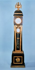 ルイ16世時代の黒檀張りの equation ロングケース・クロック、フェルディナン・ベルトー作、パリ、18世紀後半