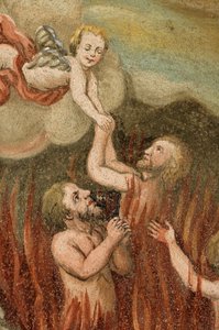 Luesen Luson in The Val di Luson Luesener Tal under the Plose near Brixen Southern Tyrol Alto Adige Italy church Saint George salvation of purgatory 作： Unbekannt