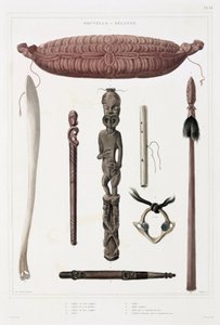ニュージーランドのマオリ族の工芸品 作： Unbekannt