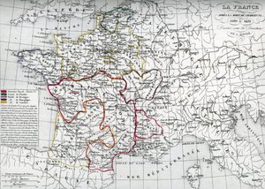 シャルル6世時代のフランス地図 作： Unbekannter Künstler