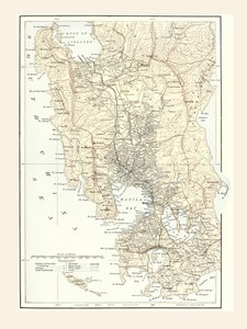 1898年の米西戦争で戦場となったフィリピン・マニラの地図。 作： Unbekannt