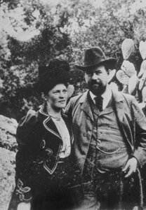 マックス・ウェーバーとその妻、1900年頃（モノクロ写真） 作： Unbekannter Künstler