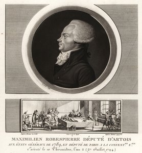 マクシミリアン・ロベスピエール（アルトワ県知事）、1794年に処刑 作： Unbekannt