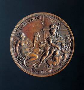 ドージェ・アルヴィーゼ3世のメダル Sebastiano Mocenigo (1662-1732) 作： Benjamin Baud