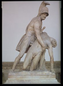 パトロクロスの体を支えるメネラウス（ギリシャの原画のローマのコピー 作： Unbekannt