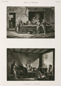 金属、銅 銅鍛冶屋、鍛冶屋、エジプト、1798年頃 作： Unbekannt