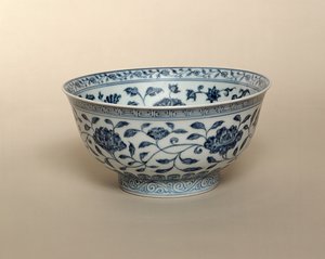 明青と白のボウル、スアンテマーク（1426-35） 作： Unbekannt