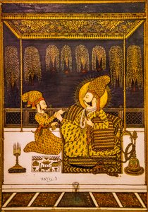 Miniature painting, Meherangarh Fort, Jodpur, Jodpur, Rajasthan, India, Asia (photo)   1439303   ja       japanese Successfully Translated  Original: Matching and Weighing the Birds Translat: Matching and Weighing the Birds 1450071 ja japanese Successfully