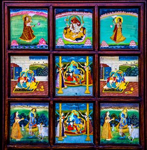 ラジャスタン、ラジャスタン、インド、アジアの細密画、芸術品、工芸品（写真） 作： Unbekannter Künstler