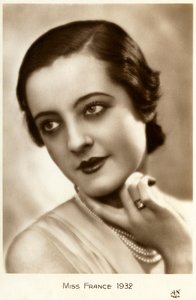 1932年のミス・フランス（ポストカード