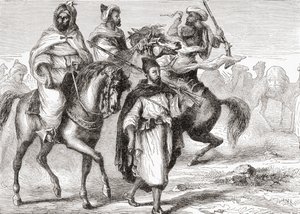19世紀のムーア人（1884年に出版されたKeith Johnstonの「Africa」より 作： Unknown