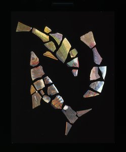モザイクの魚のタイルの破片、紀元前1世紀から紀元前1世紀 作： Unbekannt