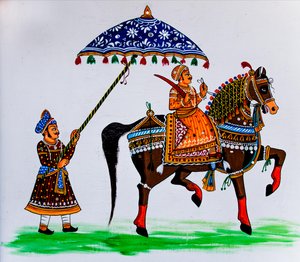 古い町の壁画、ウダイプール、ウダイプール、ラジャスタン、インド、アジア (写真)