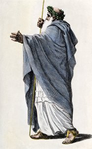 神話と伝説アーサー王伝説の登場人物。魅惑のマーリン。19世紀のカラフルなエングレーヴィング。 作： Unbekannter Künstler