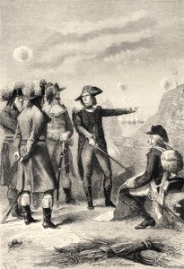 1793年、フランスのトゥーロン包囲戦におけるナポレオン（エングレーヴィング） 作： Unbekannter Künstler