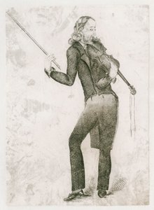 ニコロ・パガニーニ - 風刺画 作： Unbekannt