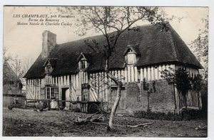 ノルマンディー、オルネ（61）、レ・シャンポー：シャルロット・コルデー（1768-1793）の家であるロンセレーの農場の風景 - ポストカード 19世紀後半から20世紀初頭にかけて 作： William M. Timlin