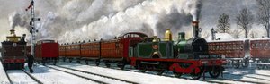 リッチモンドを出発してロンドンに向かうノースロンドン鉄道の列車 作： Unbekannter Künstler