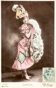 古い絵葉書/ローラー/女優 作： William M. Timlin